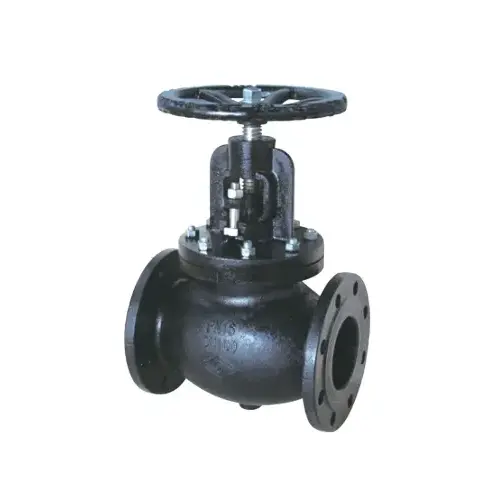 Katup globe duduk logam flanged
